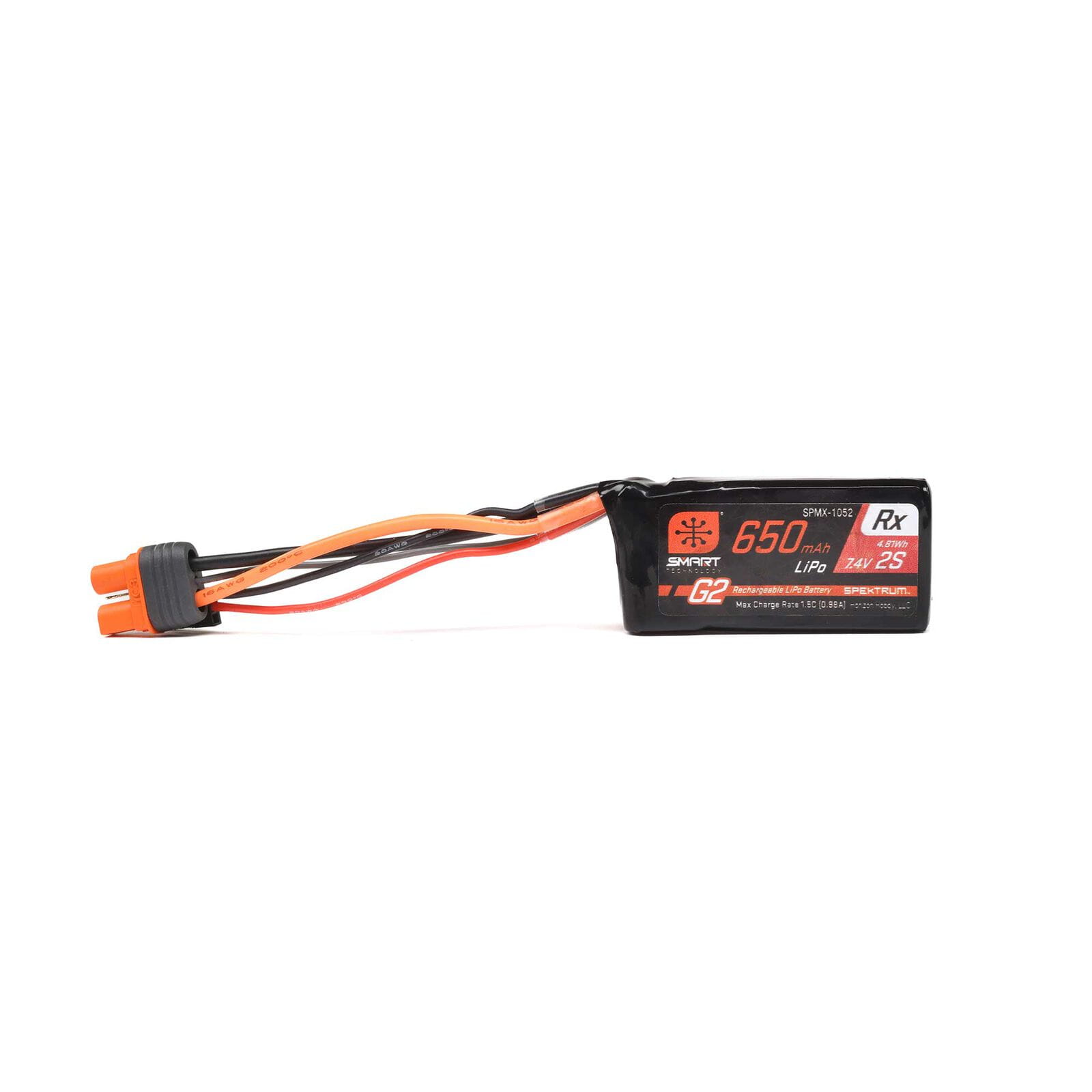 Spektrum 7_4V 650mAh 2S 15C Smart G2 Empfaenger Lipo Akku_ IC3 - RC-Zubehoer