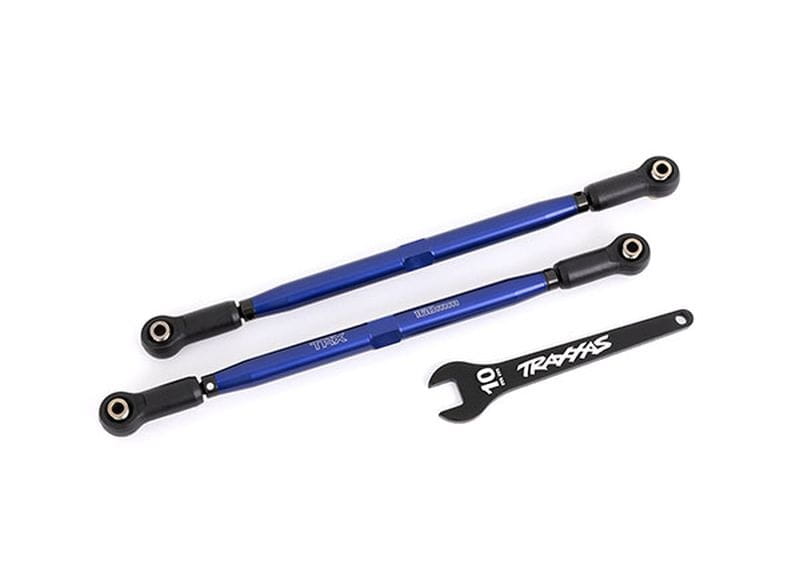 Traxxas Wide-X-Maxx Alu-Vorspur-Stangen blau (2) Alu-Rohr