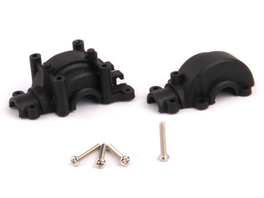 Robitronic Getriebegehaeuse Set vorne und hinten _Dominus SC_ - RC-Zubehoer