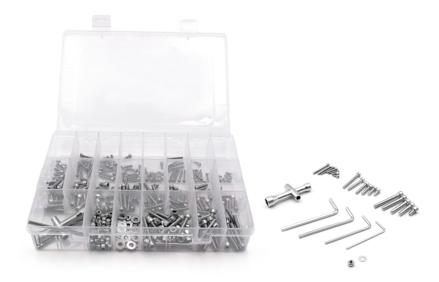 Modster Schrauben Set Innensechskant Edelstahl 355 Teilig mit Aufbew - RC-Zubehoer