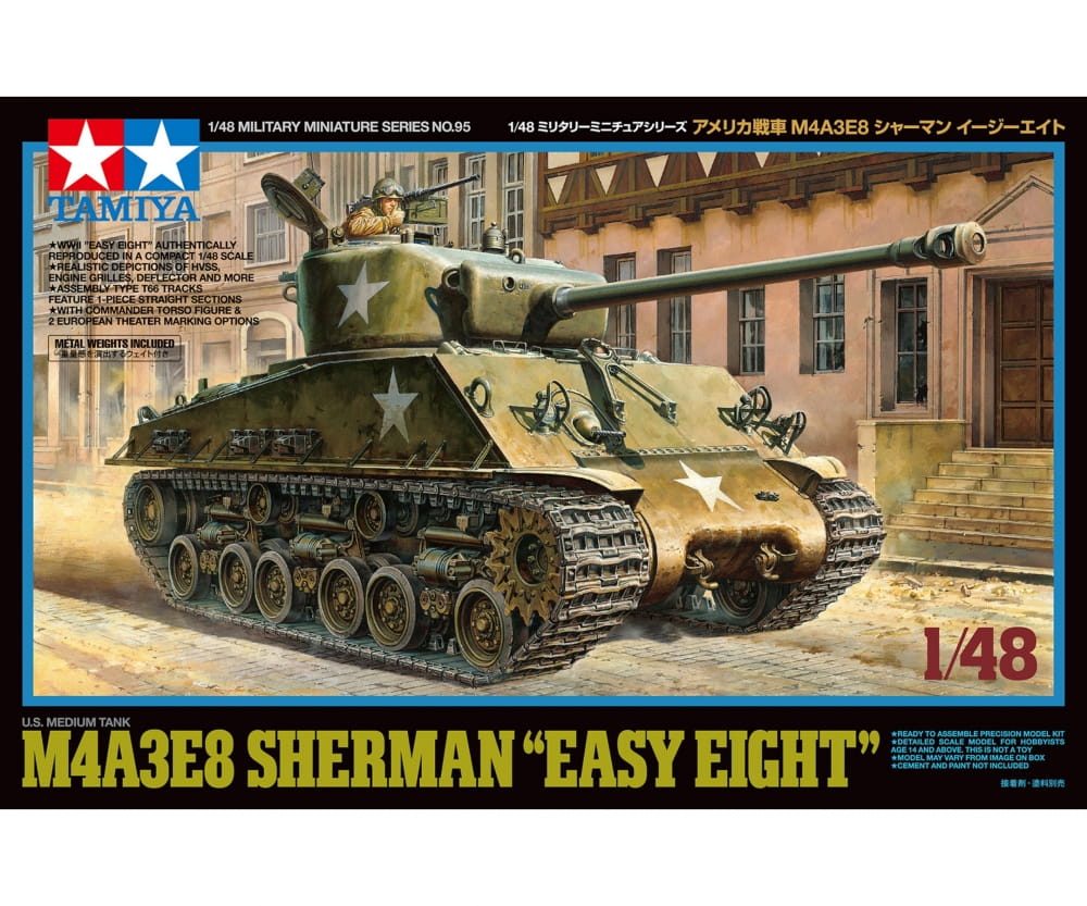 Tamiya 1:48 US M4A3E8 Sherman Easy Eight