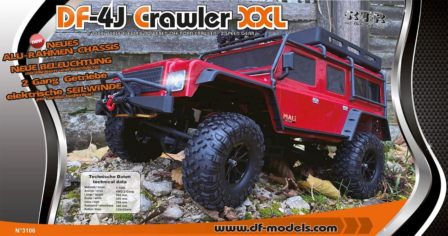DF Models RC Crawler DF4J XXL Rot RTR df crawler rot xxl df4j