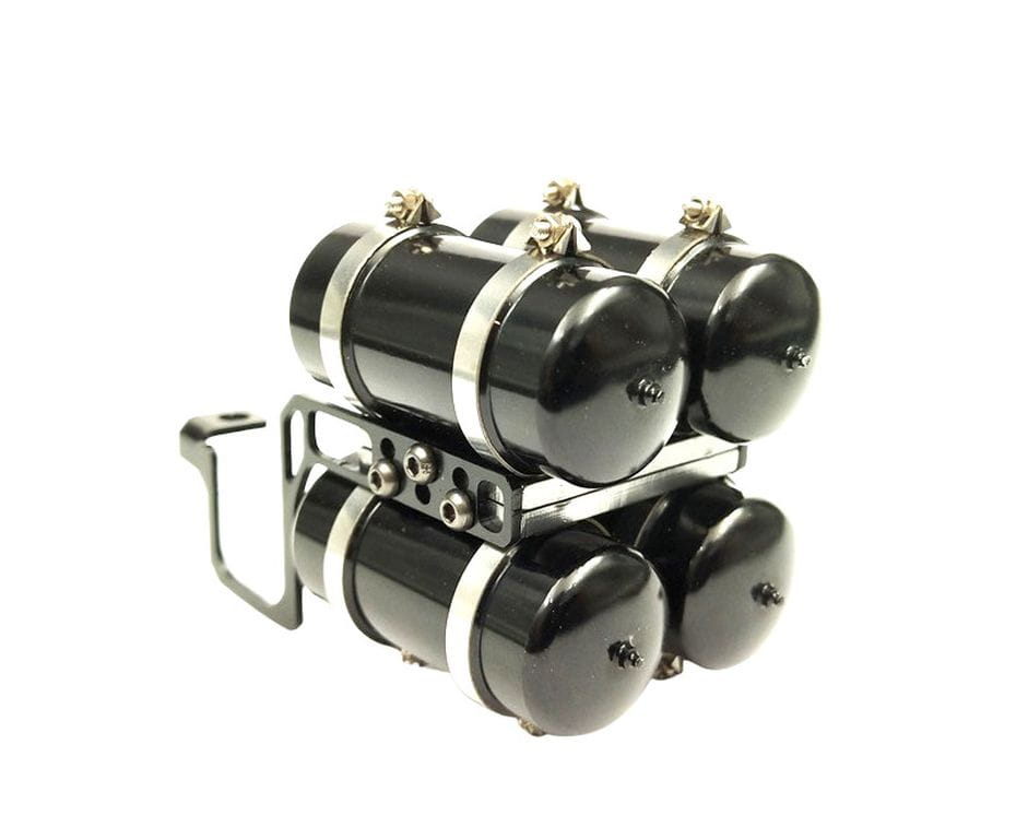 Thicon 1_14 Druckluftkessel 4fach_ Metall_ schwarz - RC-Zubehoer