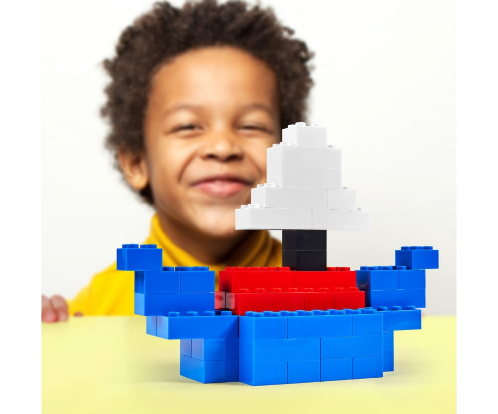 Simba Blox Bausteine 40 blaue 8er Steine in Dose