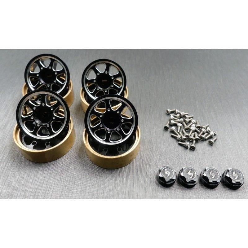 SAMIX Alu Beadlock wheel set _include wheel lock hu fuer SCX-24 2 type combo set - RC-Zubehoer