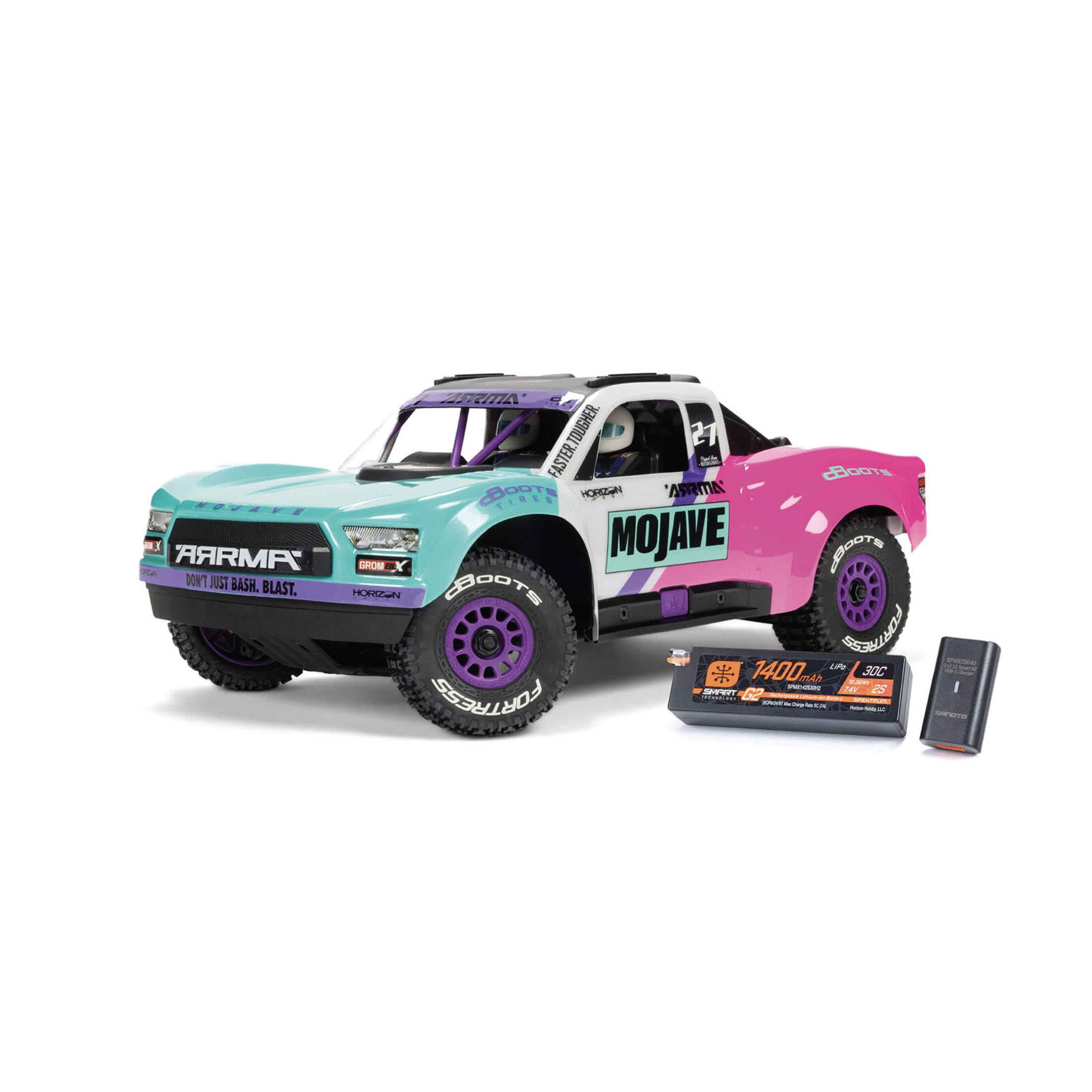 ARRMA RC Short Course Truck Mojave Grom 223S Small Brushless RTR teal mit Akku und Lader arrma-mojave-grom-small-223s-brushless-elektro-buggy-rtr-akku-lader-teal