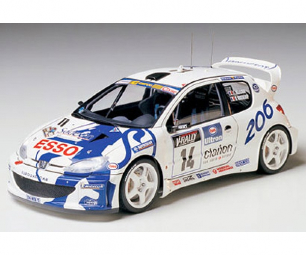 Tamiya Peugeot 206 WRC 1_24 Platik Modellbau Auto Bausatz - RC-Zubehoer