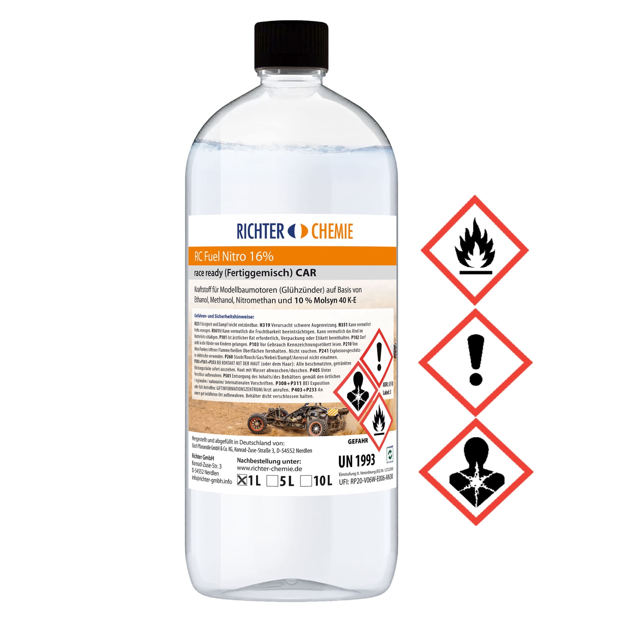 Carson - Robitronic Deluxe Nitro Starter Set mit R2 Glühkerze und Bio Sprit