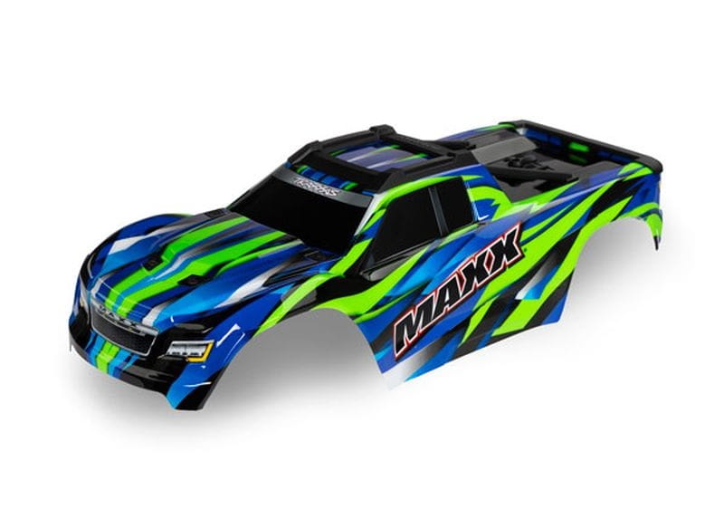 Traxxas Karosserie Wide Maxx gruen lackiert _ Decal Sheet - RC-Zubehoer