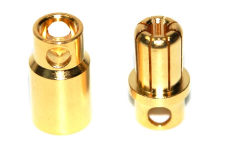 Robitronic Rockamp Goldkontakt Stecker 8mm - RC-Zubehoer