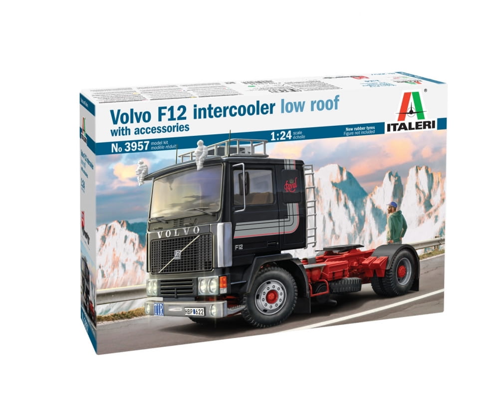Italeri 1_24 Volvo F-12 Intercooler Low Roof Truck Plastik Modellbau Bausatz - RC-Zubehoer