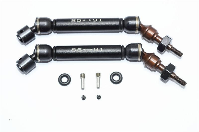 GPM Stahl CVD Achse mit Alu-Antriebswelle und Hex vorn schwarz fuer Traxxas Slash_Stampede 4x4 - RC-Z