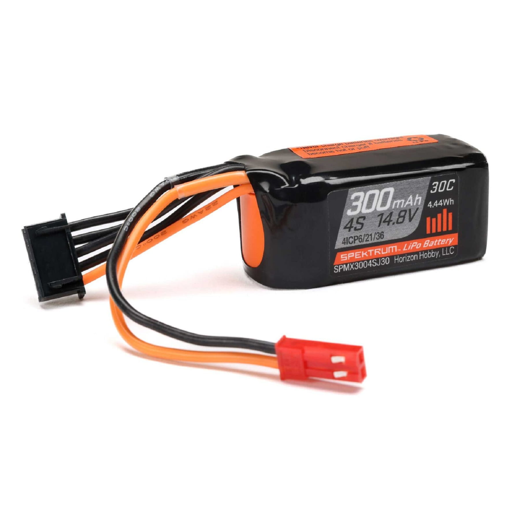 SPEKTRUM Lipo Akku 4S 300mAh Spektrum Lipo Akku 4S 14_8v 300mAh 30c JST-RCY - RC-Zubehoer