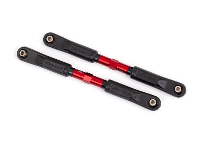 Traxxas Vorspurstangen 120mm Alu rot mit Kugelpfannen montiert - RC-Zubehoer