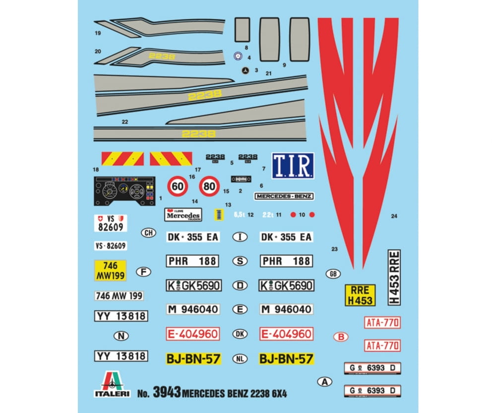 Italeri 1:24 Mercedes-Benz 2238 6x4