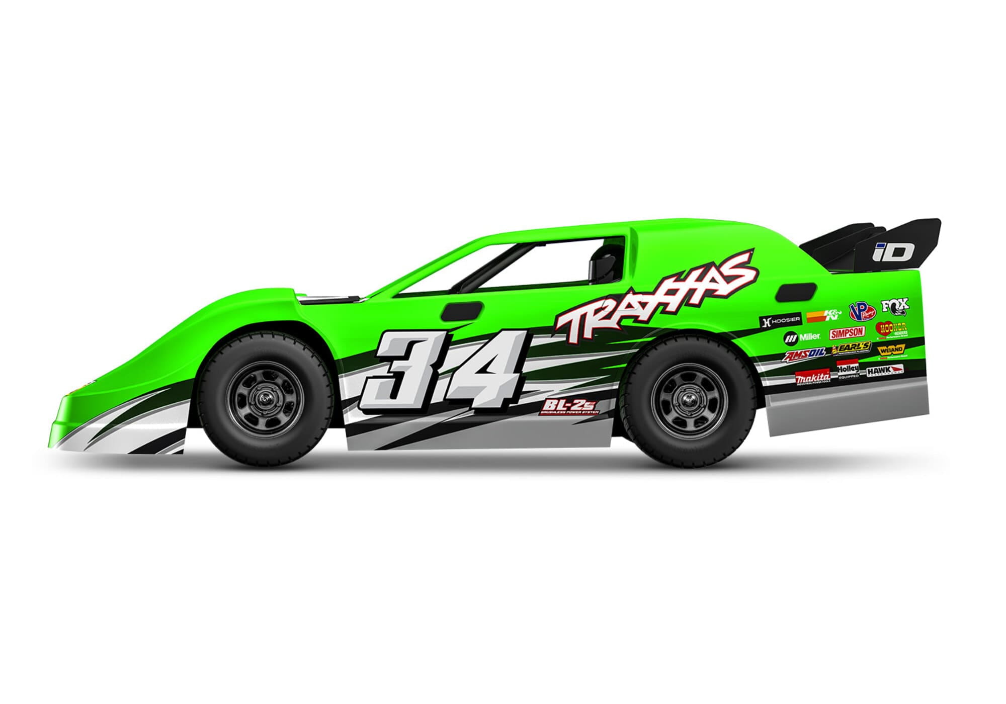 Traxxas Slash Late Model BL-2s Dirt Oval 1-10 Gruen