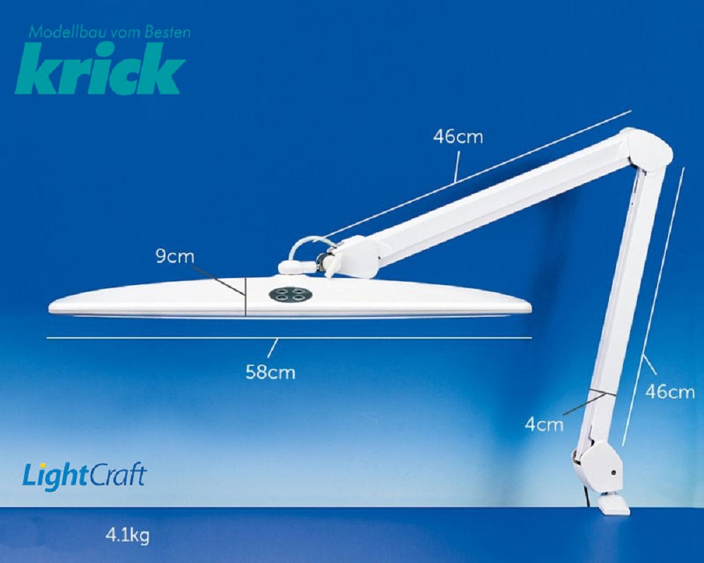 LED Arbeitsplatzleuchte Professional dimmbar mit flexibler Tischklemme und energiesparender LED-Tech