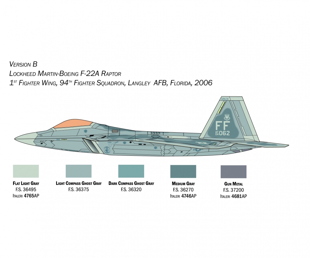 Italeri 1:48 US F-22A Raptor