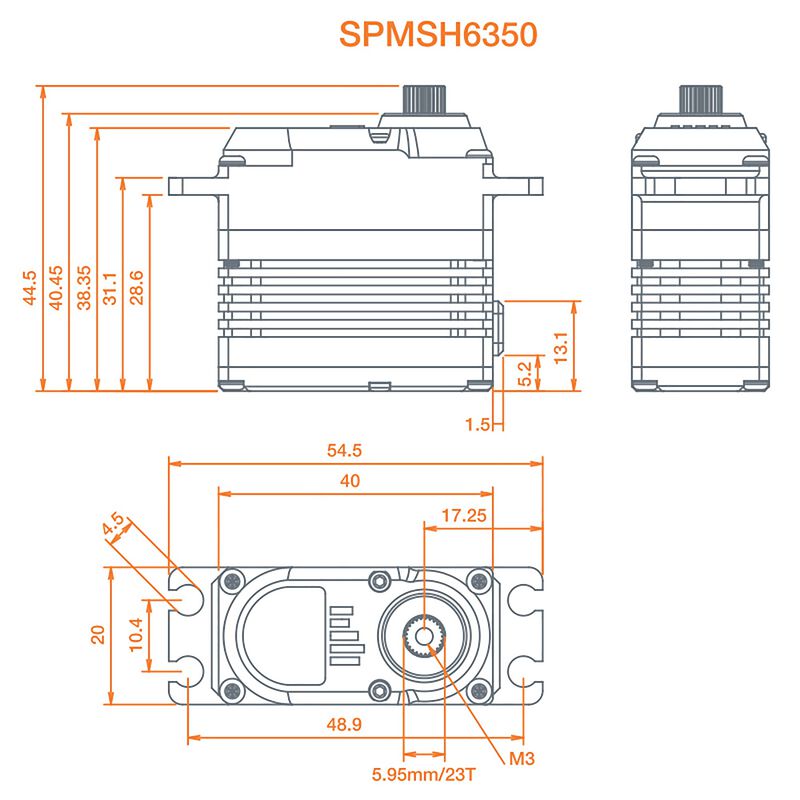 Spektrum H6350 Ultra Torque High Speed Heli Cyclic HV Servo - RC-Zubehoer