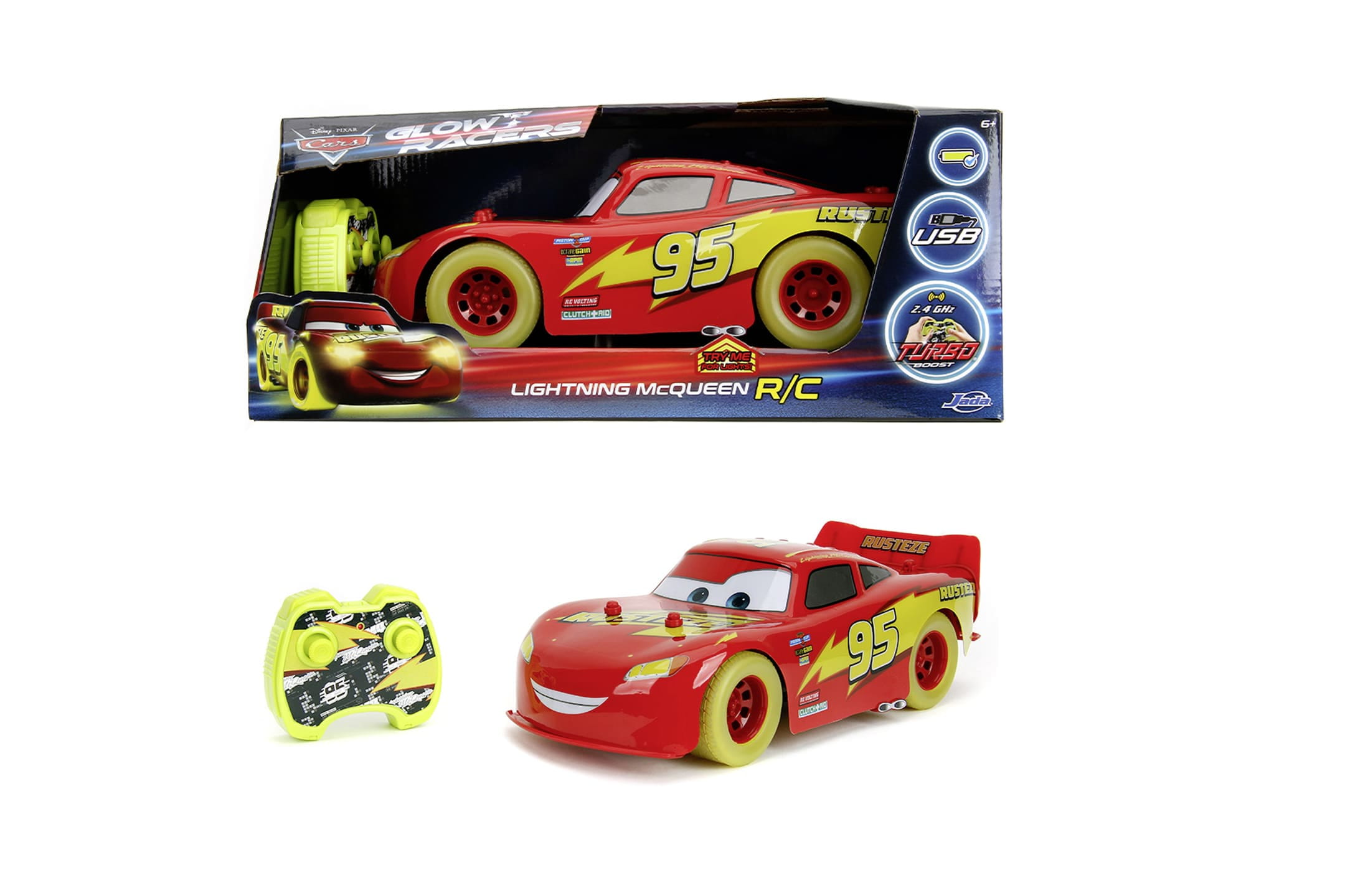 Jada Toys RC Lightning McQueen Glow Racers 1_14 mit Licht