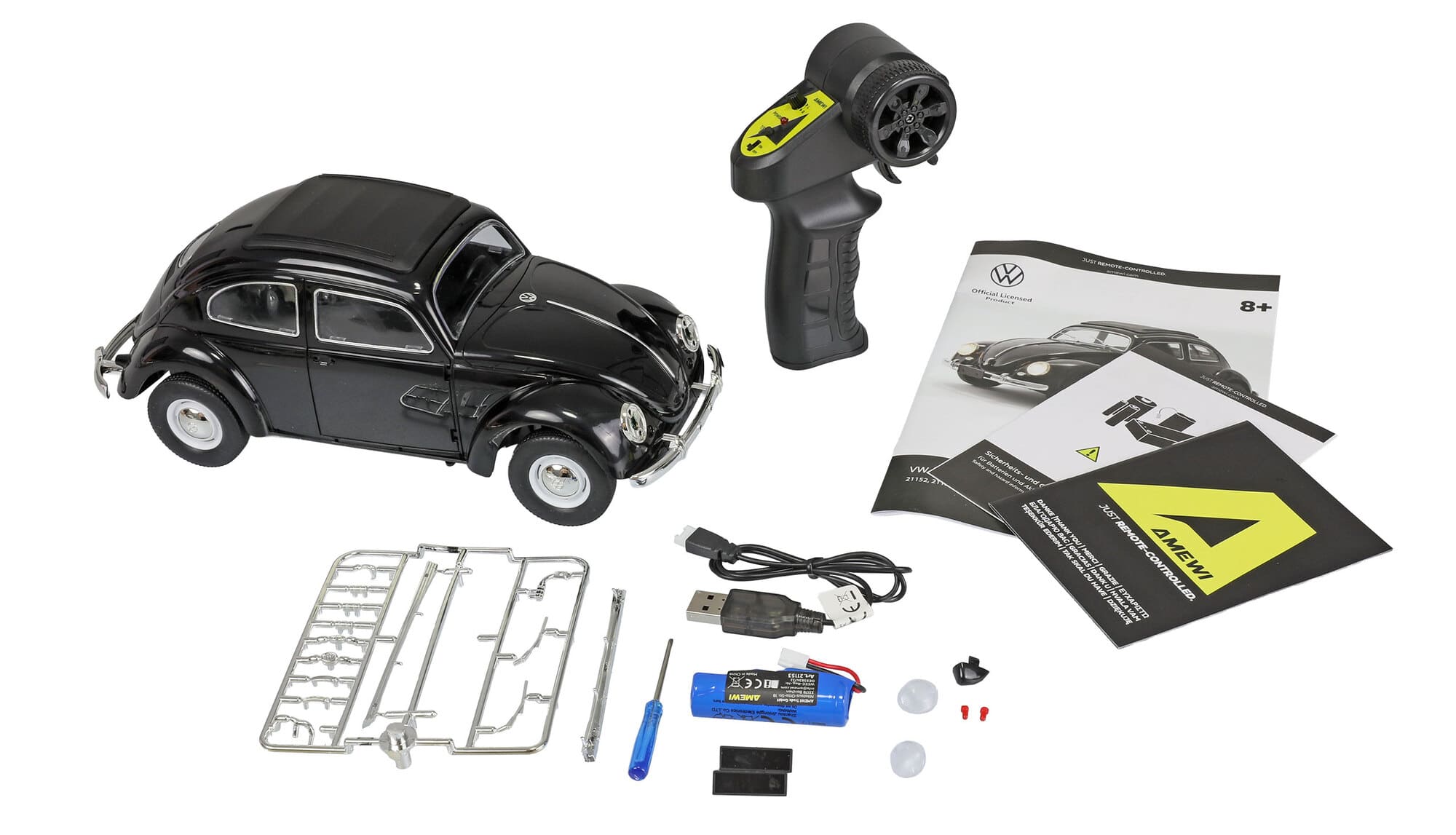 Amewi VW Typ 1 1950 Brezelkaefer 1_16 RTR RC Auto Schwarz