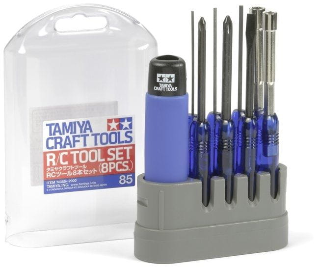 Tamiya Schraubendreher Set 8-teilig für RC-Cars mit robustem Stahl und praktischer Aufbewahrungsbox Tamiya Schraubendreher Set 8-teilig für RC-Cars mit robustem Stahl und praktischer Aufbewahrungsbox