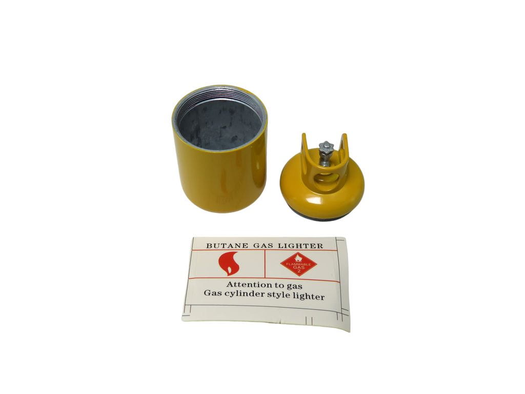 Thicon 1_10 Propangasflasche gelb aus Metall - RC-Zubehoer