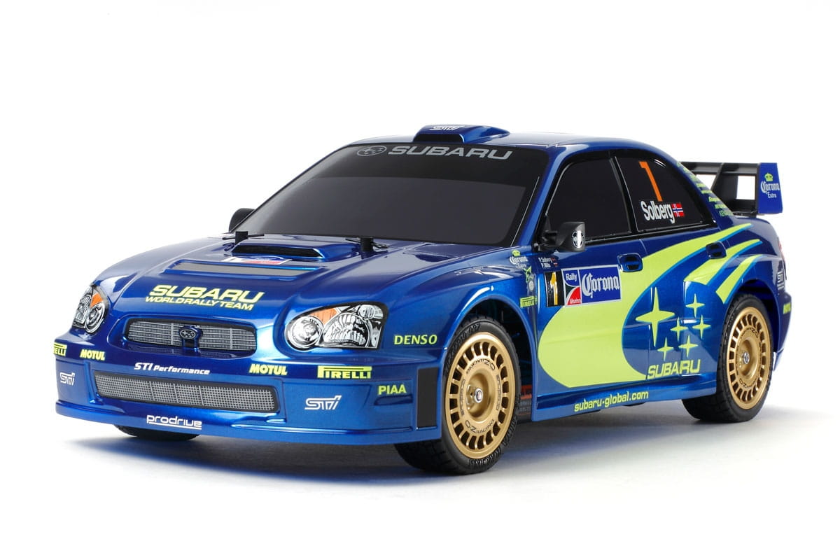 Tamiya Subaru WRX 1_10 Polycarbonat-Karosserie unlackiert mit Dekorbogen