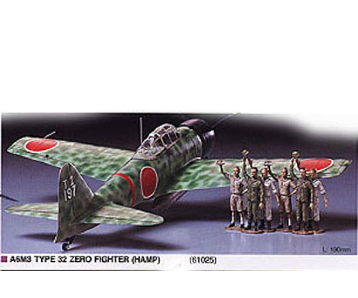 Tamiya 1:48 WWII Mit.A6M3 Zero Fighter T32 Hamp Flugzeug Plastik Modellbau Bausatz