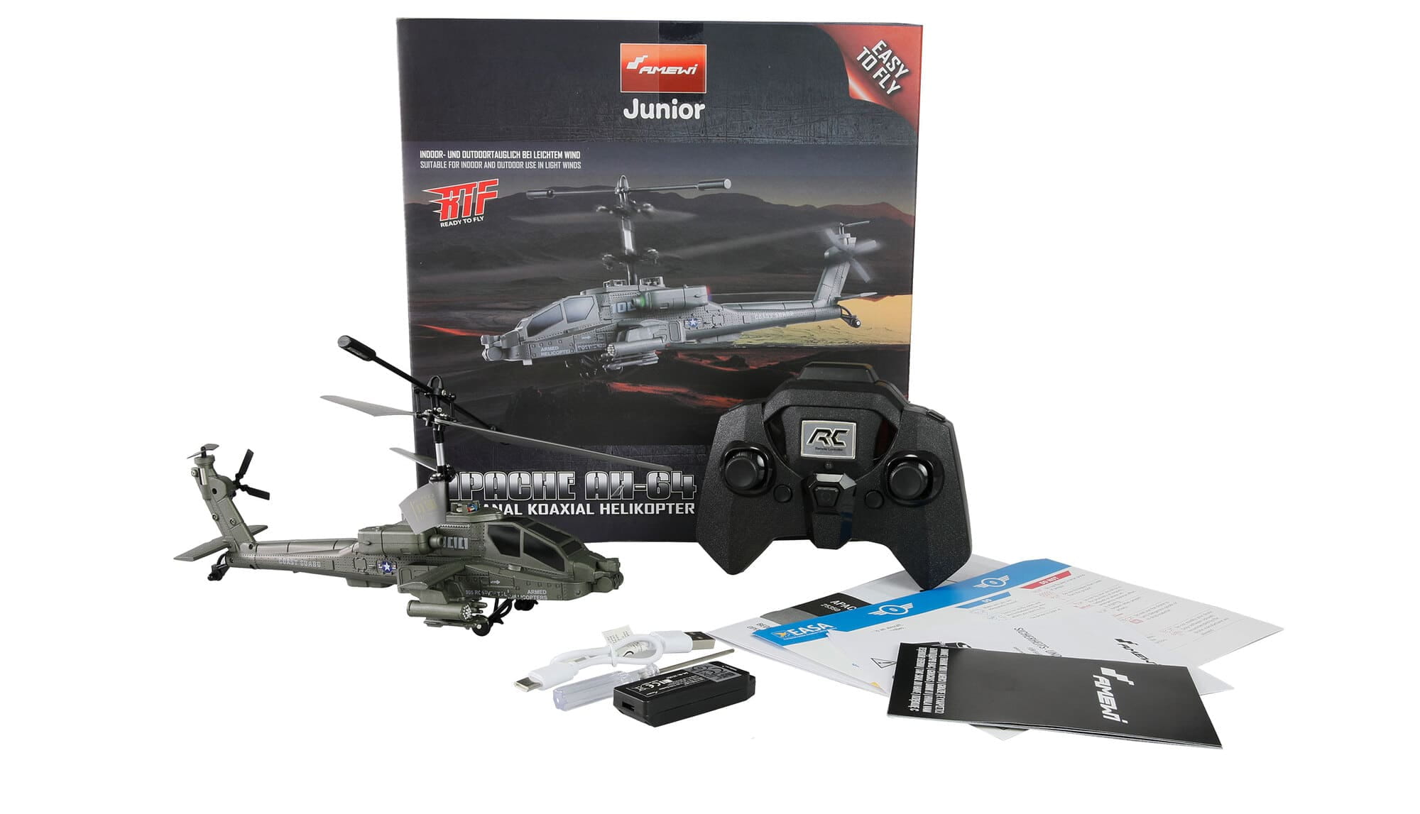 Amewi Apache AH-64 Koaxial 3_5-Kanal RTF RC-Hubschrauber - Art_-Nr. 25350