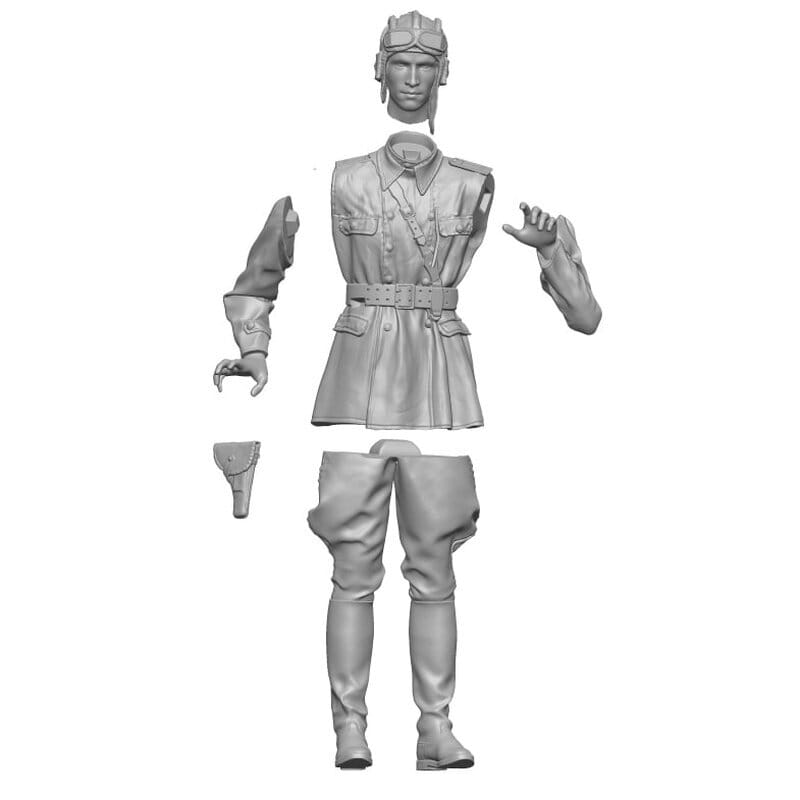 Torro 1_16 Figurenbausatz UdSSR Panzerkommandant WW II - RC-Zubehoer