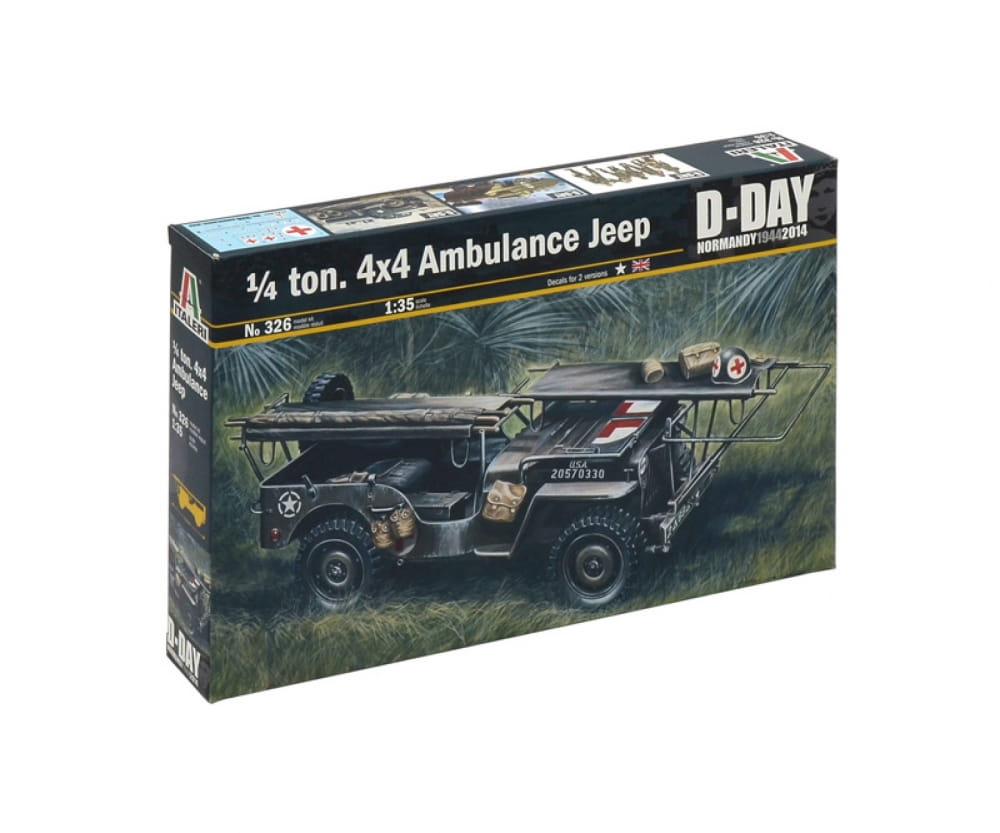 Italeri 1:35 1/4 Ton 4x4 Krankenwagen Jeep