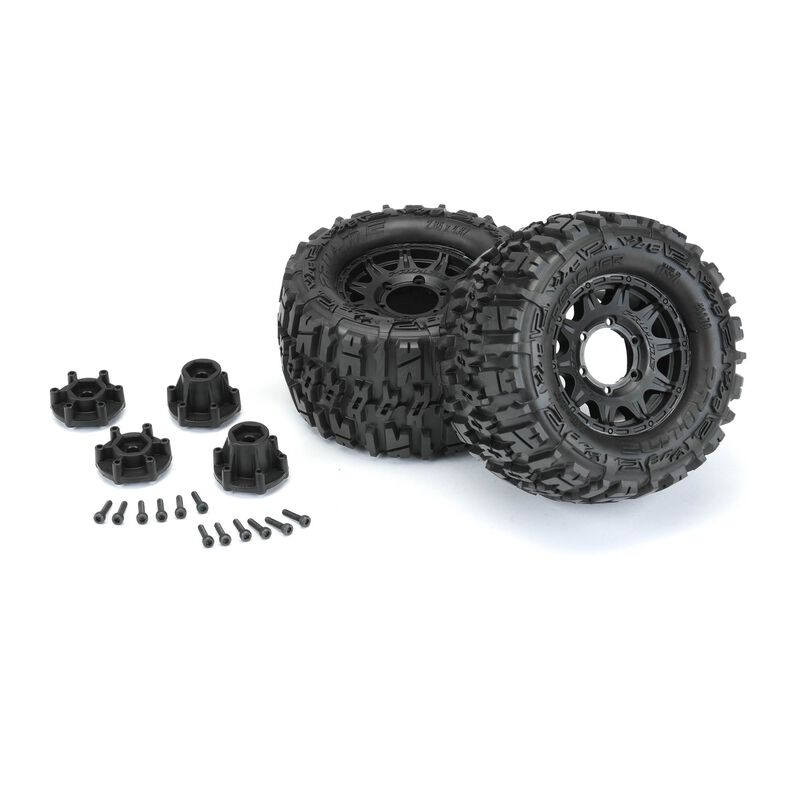 Proline Trencher 2.8 MTD Raid Black 6x30 F_R fuer Traxxas Rustler - RC-Zubehoer