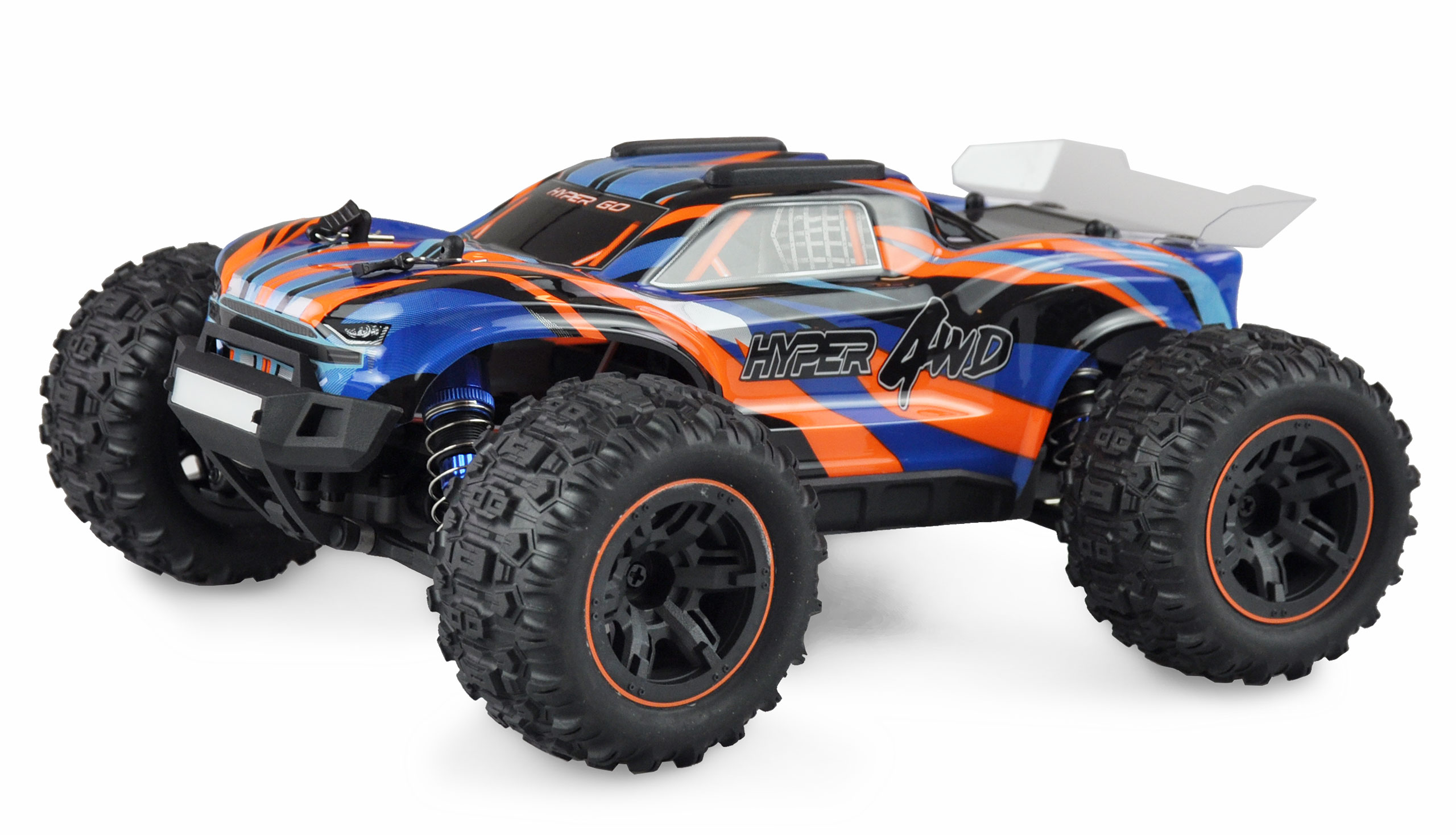 Amewi Hyper GO Truggy 4WD brushed 1_16 RTR in Blau und Orange - Offroad Truggy mit LED-Beleuchtung