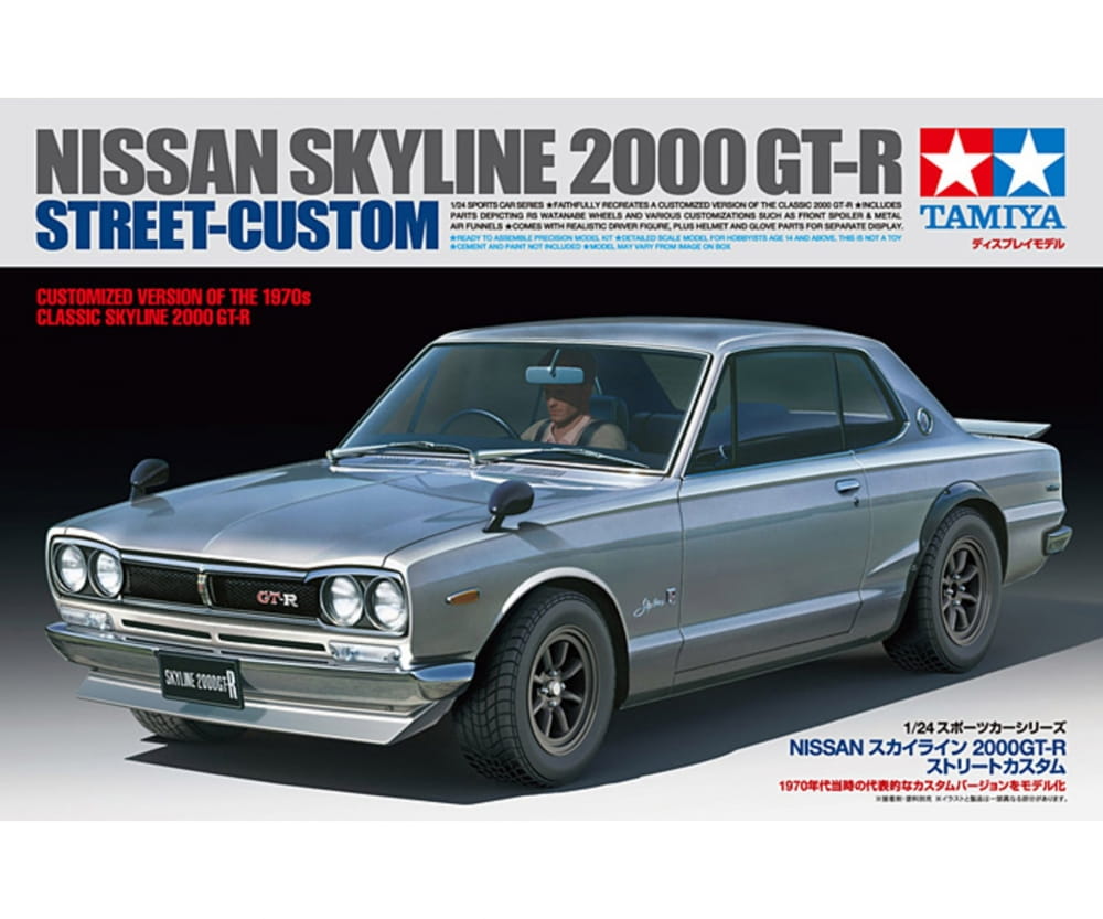 Tamiya Nissan Skyline 2000GT-R Str. Custom 1:24 Platik Modellbau Auto Bausatz