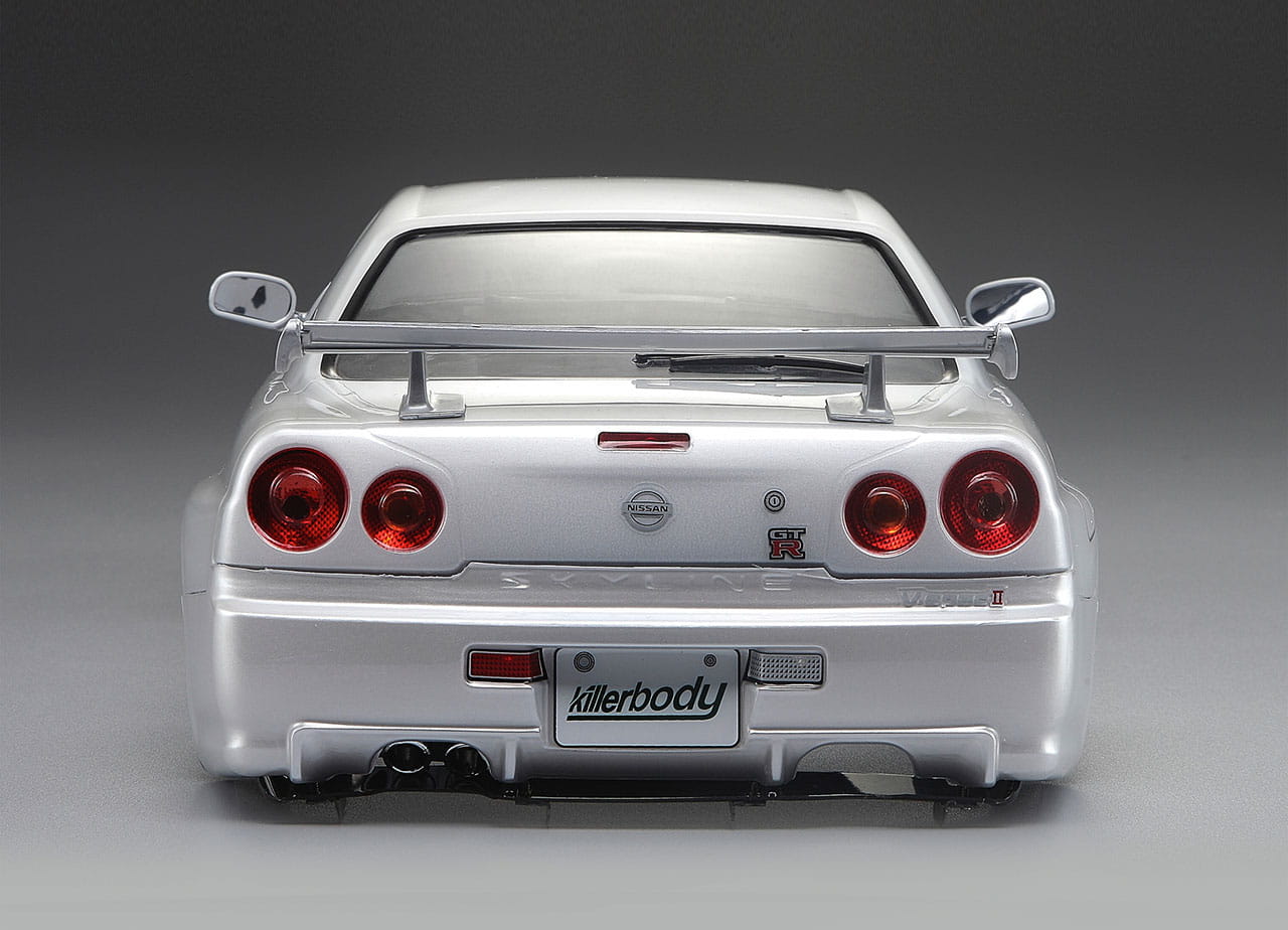 Killerbody Nissan Skyline R34 Karosserie Perl Weiss 195mm RTU - RC-Zubehoer