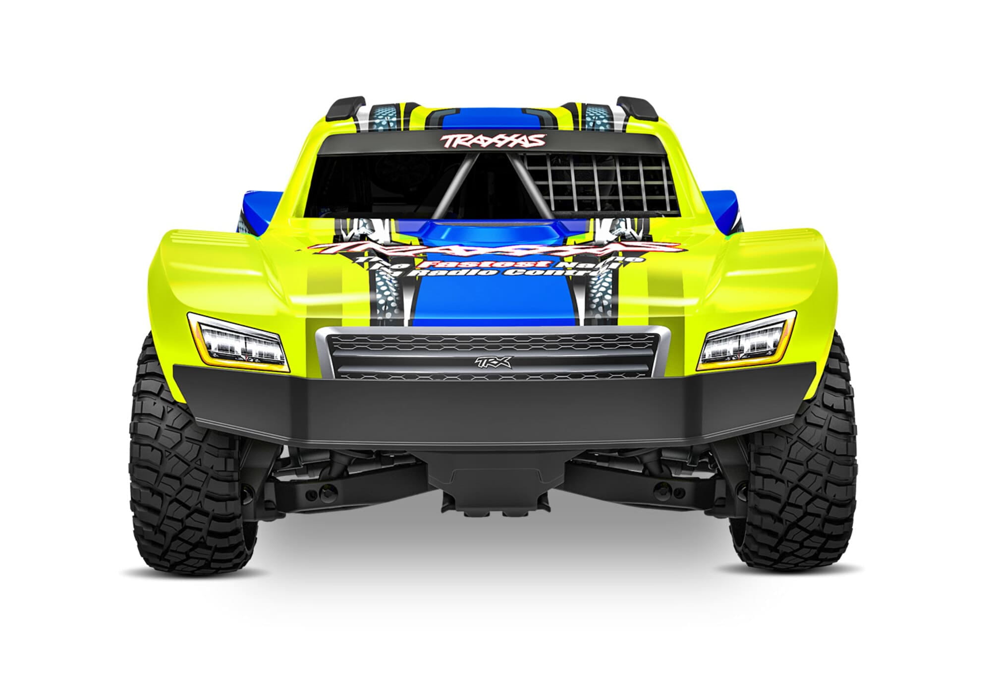 Traxxas Mini-Slash BL-2S 4x4 Gelb Short Course RC Truck mit Akku und Ladegeraet