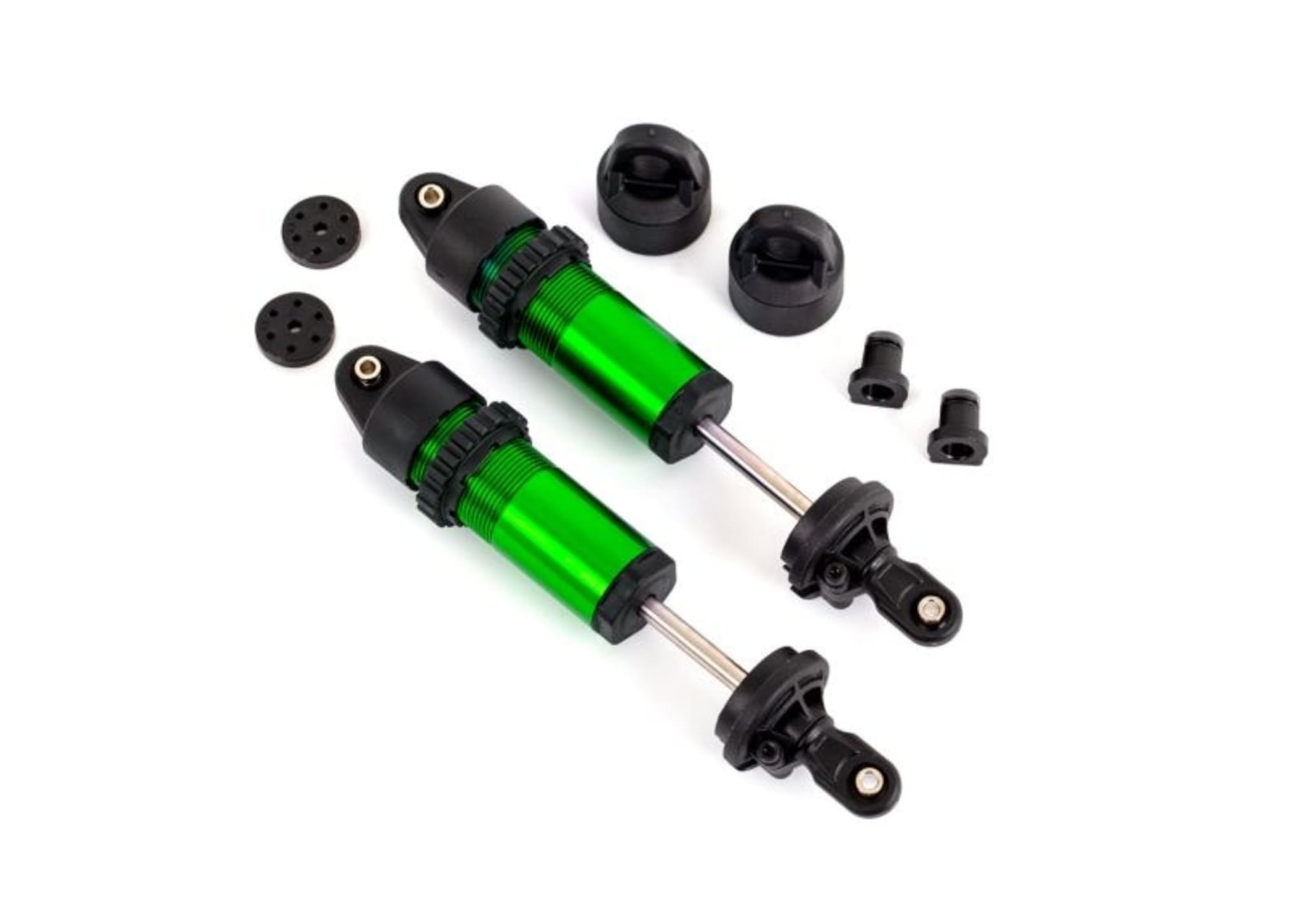 Traxxas GT-Maxx Daempfer Aluminium gruen _2_ fuer Sledge vo _ Maxx _ Maxx Slash fuer RC Modelle