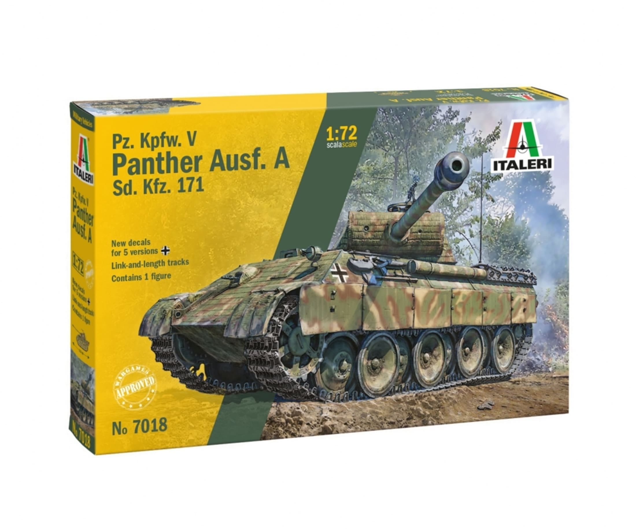 Italeri 1_72 Panzer Kpfw_ V Panther Ausf. A Plastik Modellbausatz - RC-Zubehoer