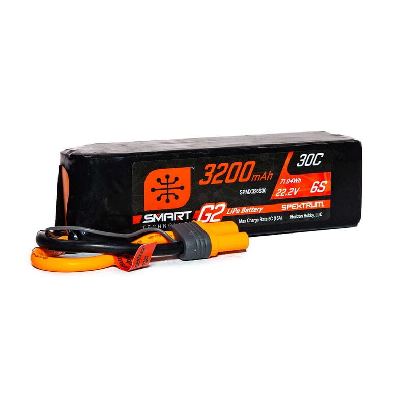 Spektrum Lipo Akku 3200mAh 6S 22,2V Smart G2 30C IC5 Spektrum Lipo Akku 3200mAh 6S 22,2V Smart G2 30C IC5