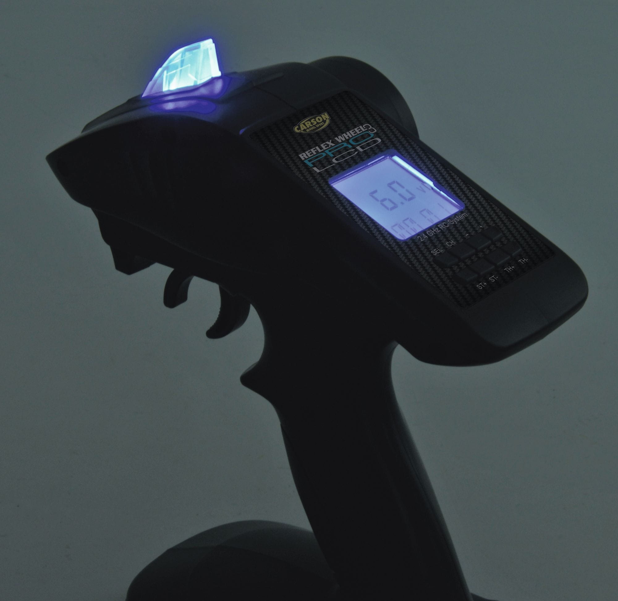 Carson Reflex Wheel pro III LCD 2,4GHz 11,1V FHSS 3 Kanal Fernsteuerung mit 4 Kanal Empfänger Carson Reflex Wheel pro III LCD 2,4GHz 11,1V FHSS 3 Kanal Fernsteuerung mit 4 Kanal Empfänger