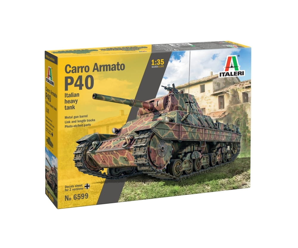 Italeri 1:35 Carro Armato P40 Plastik Modellbau Bausatz
