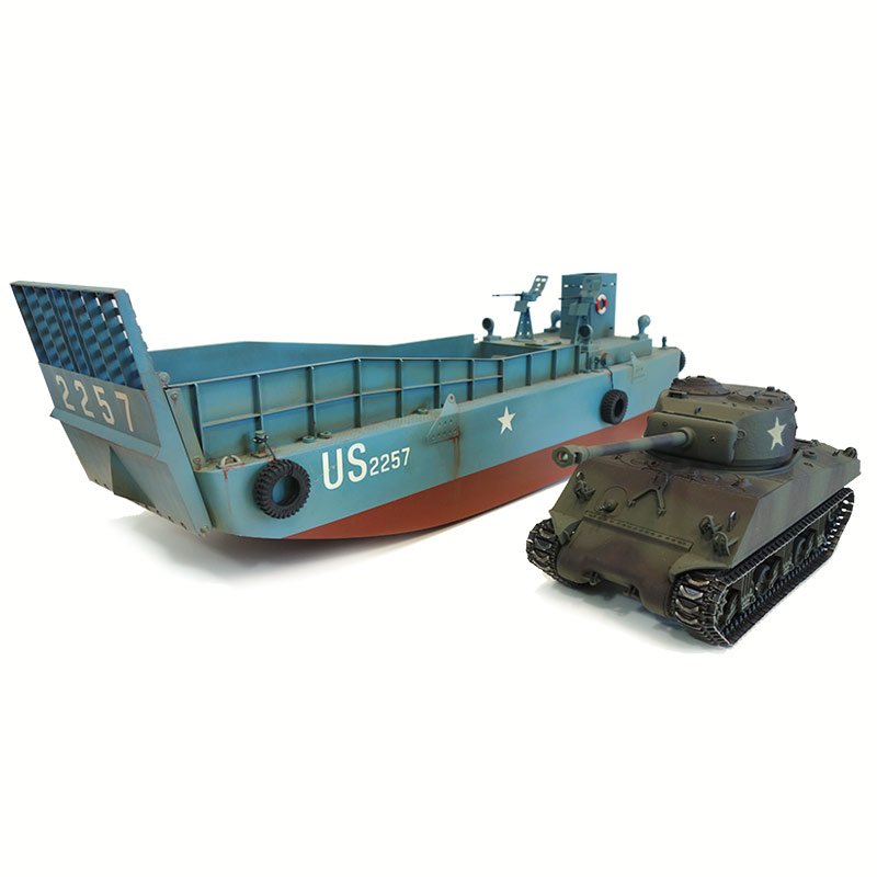 Torro 1_16 RC Landungsboot und RC Panzer LCM3 und Sherman M4A3 76mm IR - RC-Zubehoer