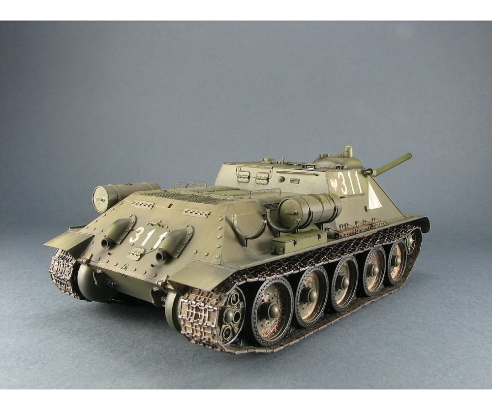 Plastikmodellbau von Miniart 1-35 su 85 mod 1944 frue prod inter