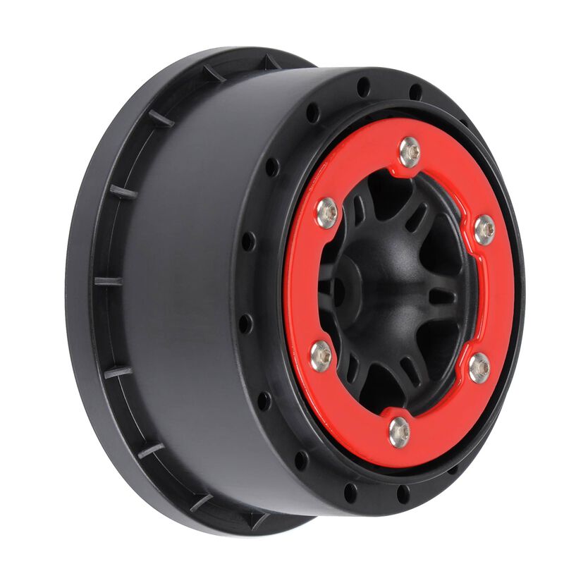 Proline Sixer 2.2/3.0 Red/Black Bead-Loc R Wheels (2): SLH