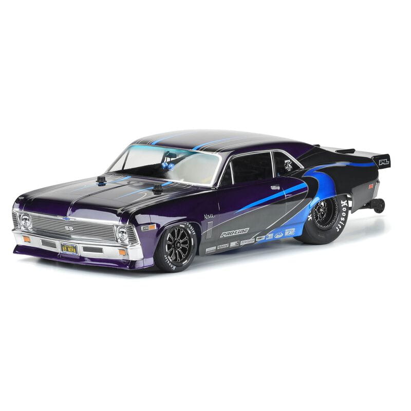 Proline 1969 Chevy Nova Clear Karosserie_ 22S_Slash 2wd Drag Car - RC-Zubehoer
