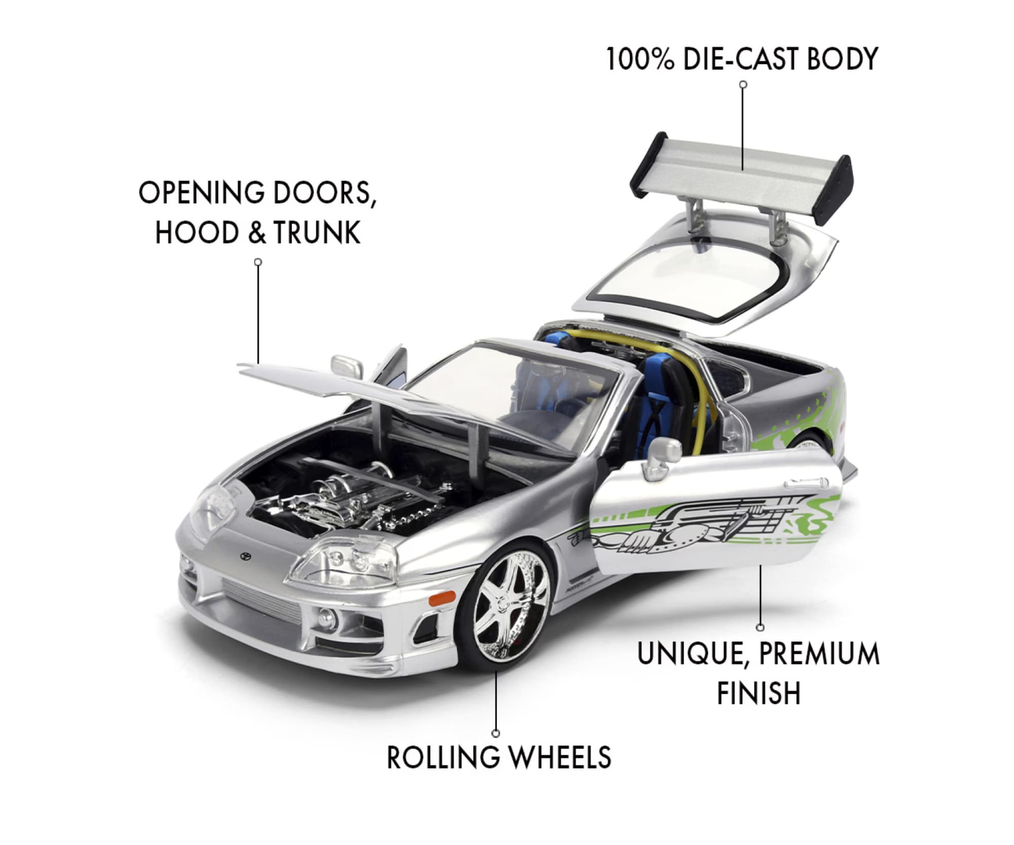 Jada Toys Fast _ Furious Brian's Toyota Supra 1995 1_24 Silber