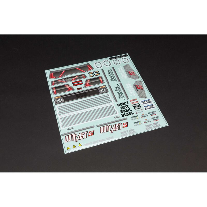 Arrma Outcast 4x4 Clear Body Karosserie with Decals