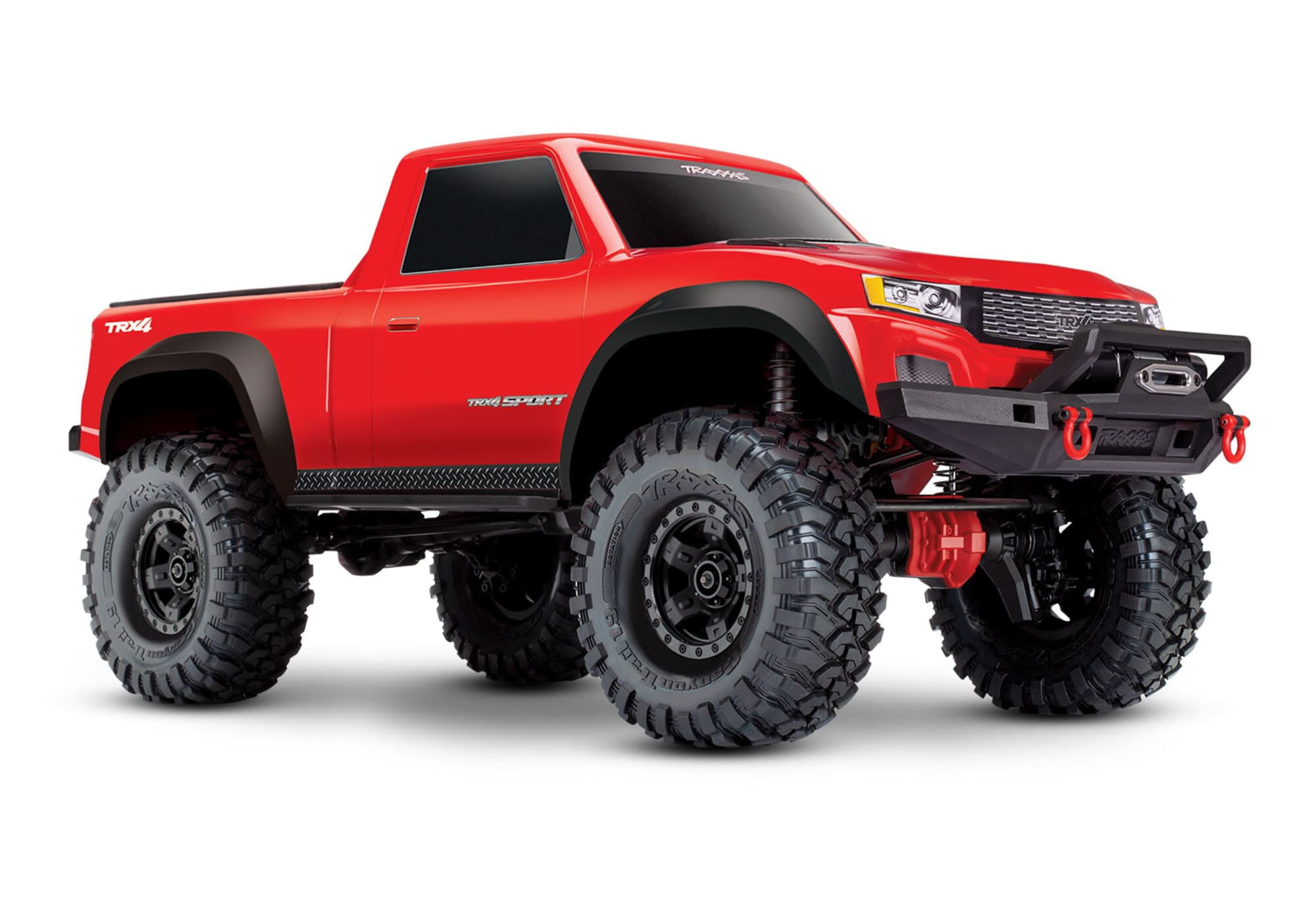 TRAXXAS TRX-4 Sport 4x4 Crawler 1_10 Rot RTR mit Portalachsen und Aluminium Stossdaempfern