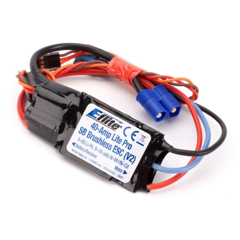 E-flite 40A Lite Pro Switch-Mode BEC Brushless-Regler V2 - RC-Zubehoer